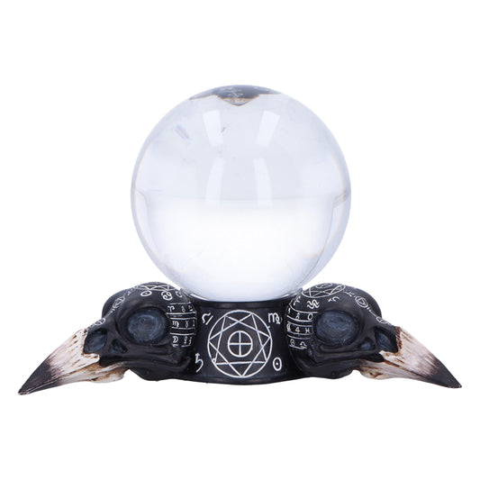 Gothic Raven Crystal Ball and Holder 15cm 2