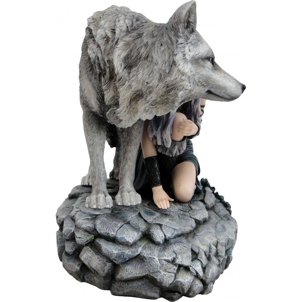 Protector Wolf Figurine by Anne Stokes Limited Edition Fantasy Ornament 25cm