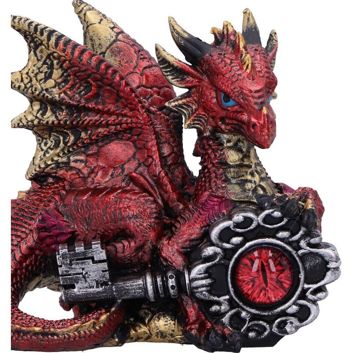 Keeper of the Key Red a Dragon Guardian Figurine 9cm