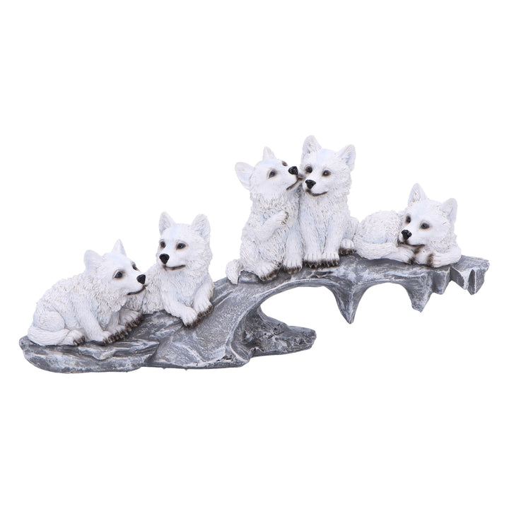 Winter Litter White Wolf Ornament 25cm