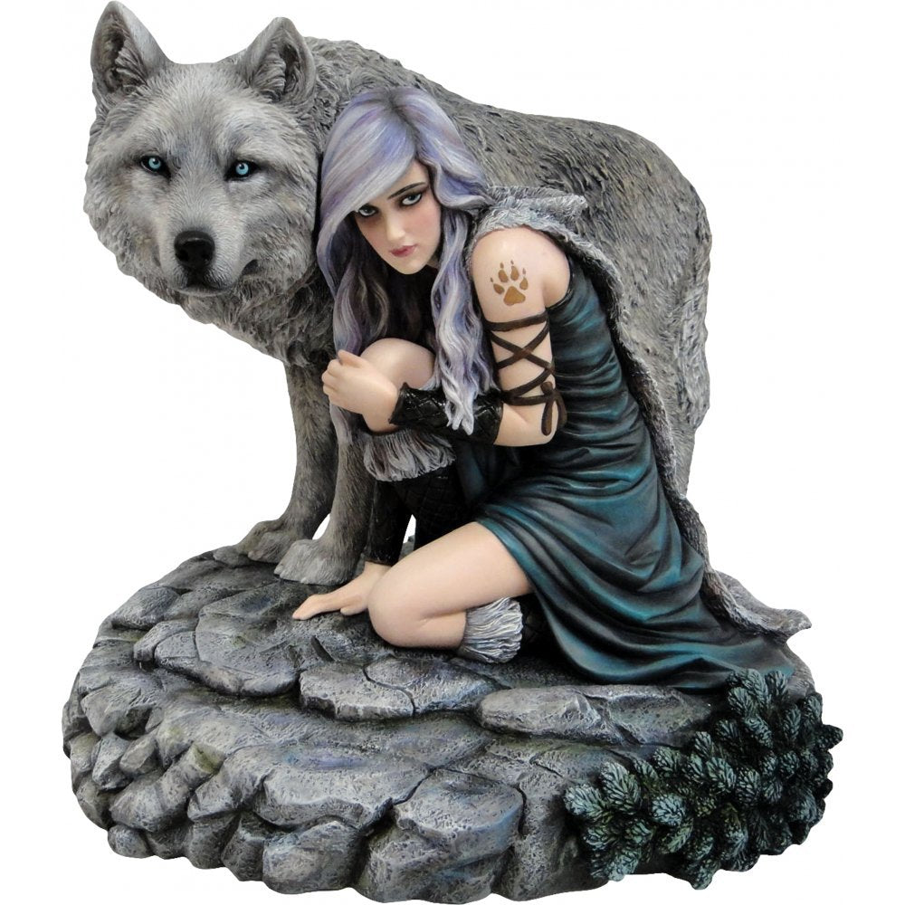 Protector Wolf Figurine by Anne Stokes Limited Edition Fantasy Ornament 25cm