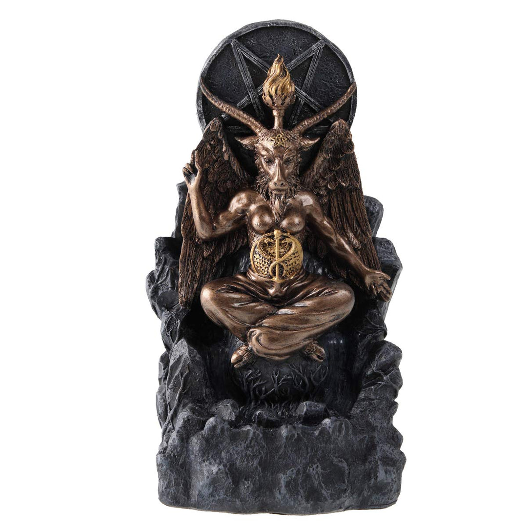 Baphomet Antiquity Occult Backflow Incense Burner Gothic Ornament 18cm