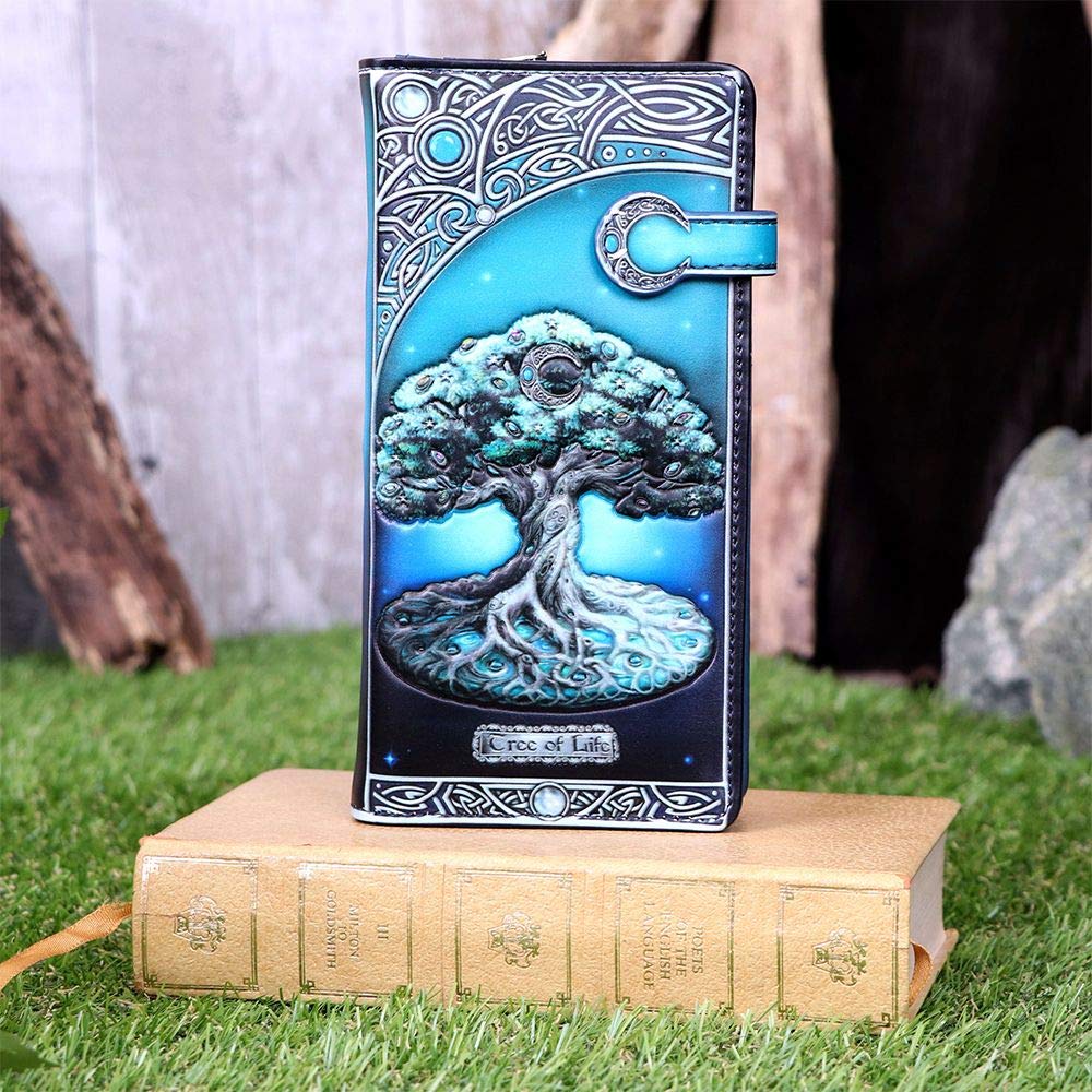 Tree of Life Pagan Moon Embossed Purse 18.5cm
