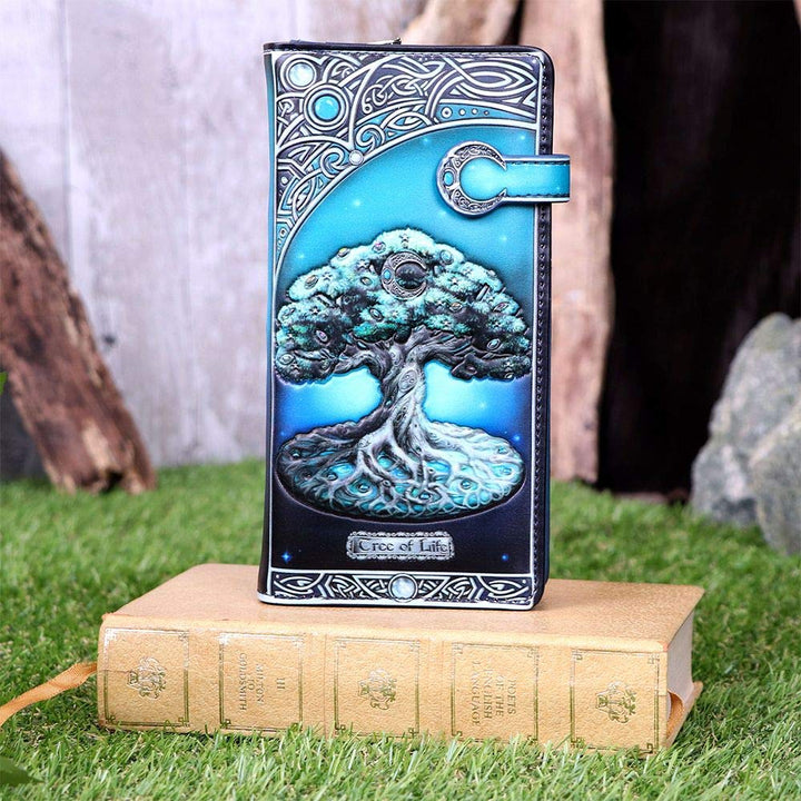 Tree of Life Pagan Moon Embossed Purse 18.5cm
