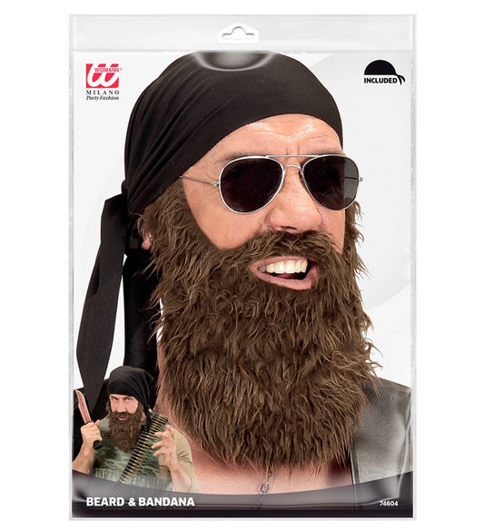 Outlaw Biker Bandana & Beard