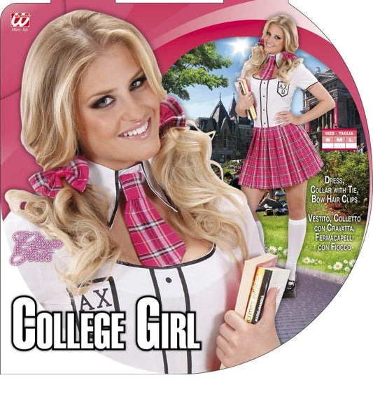 College Girl Dress, Collar Withtie, Bow Hair Clips