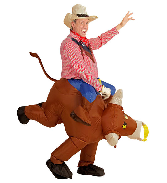 Raging Bull Airblown Inflatable Costume, Hat