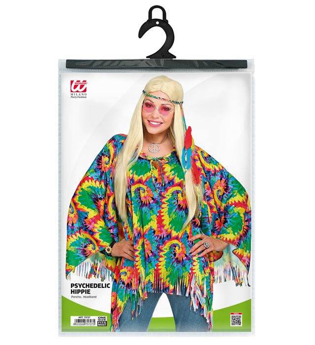 Psychedelic Hippie Poncho, Headband