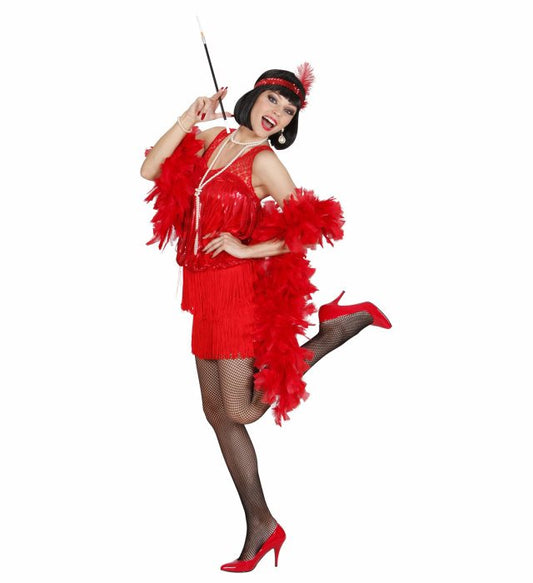 Roaring 20S Flapper Dress, Headband With Feather