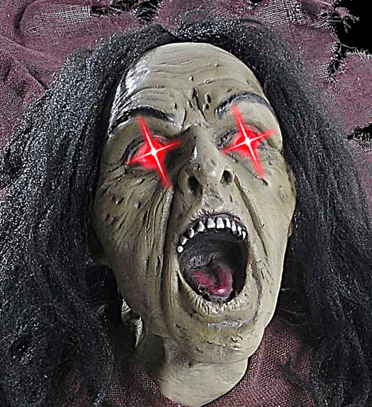 Talking Witch Groundbreaker With Light Up Eyes Sound Sensor Activated - 160 Cm - Speaks 5 Different Rhymes