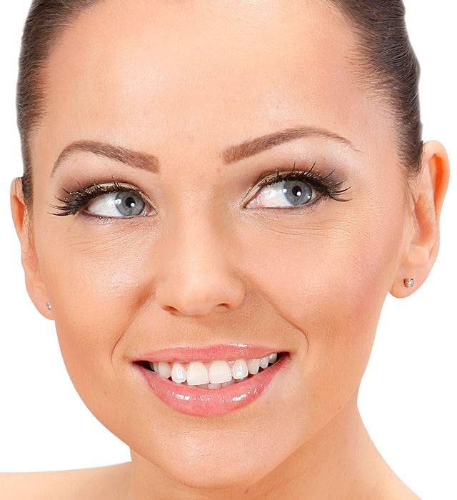 Gold Eyelashes In Box With Glass Bottle Glue
