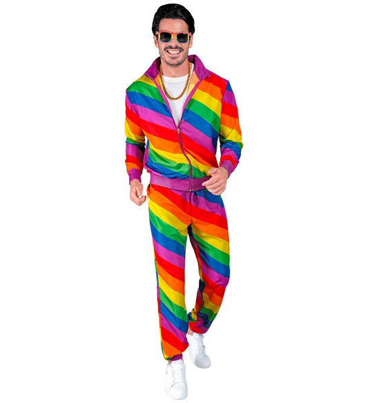 Rainbow Party Fashion Tracksuit Jacket, Pants