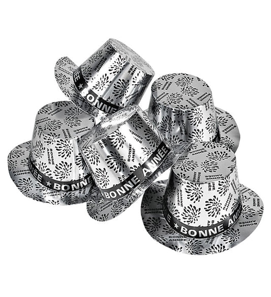 Silver Bonne Année Top Hat
