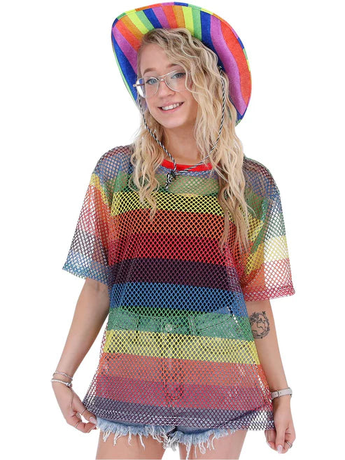 Rainbow Mesh Top Unisex Pride Shirt