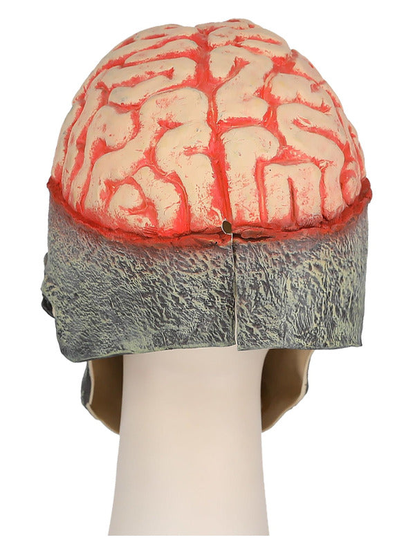 Exposed Brain Skull Latex Mask with Moving Mouth
