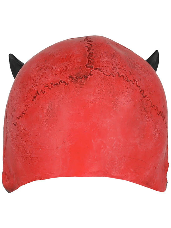 Red Devil Skull Latex Mask with Moving Mouth