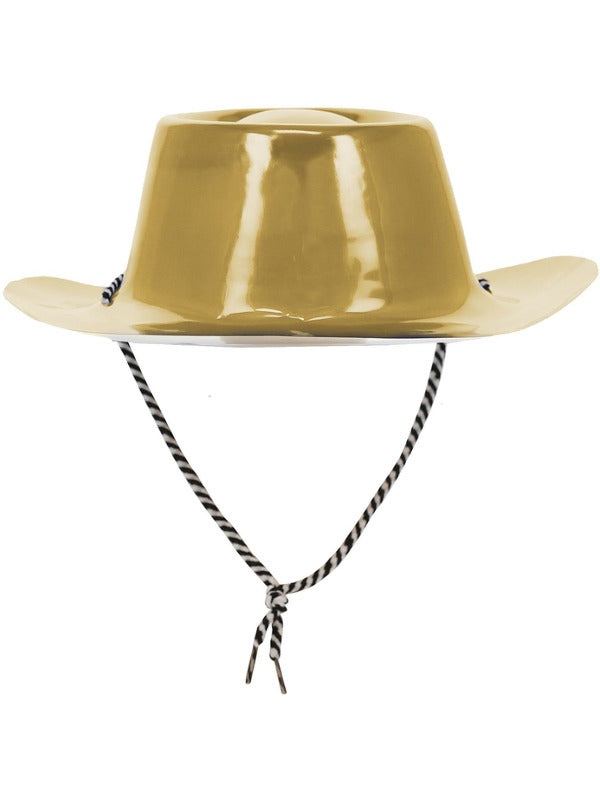Gold Metallic Cowboy Hat Cowgirl Costume Accessory