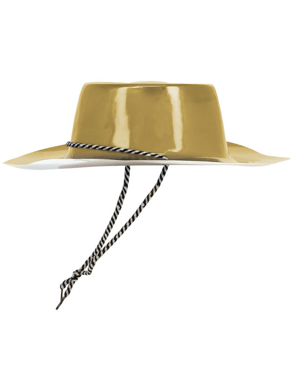 Gold Metallic Cowboy Hat Cowgirl Costume Accessory