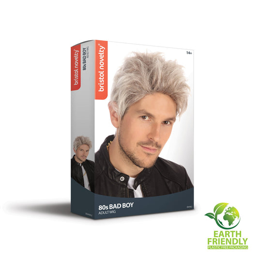 80s Bad Boy Wig with Blonde Highlights 2