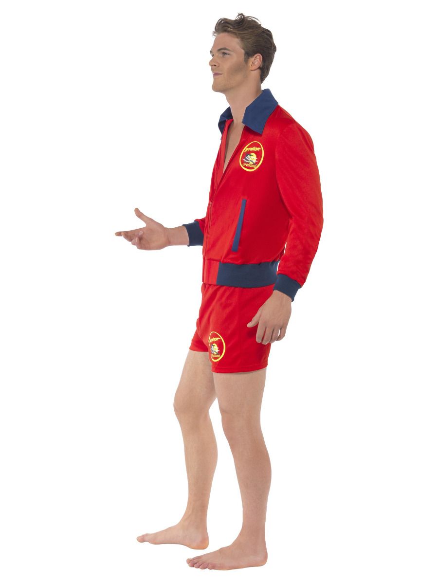 80's Baywatch Lifeguard Costume Adult Red Beach Patrol Outfit_3