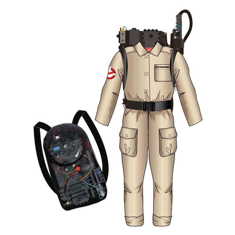 80s Ghostbusters Deluxe Costume Licensed Adult Beige_4