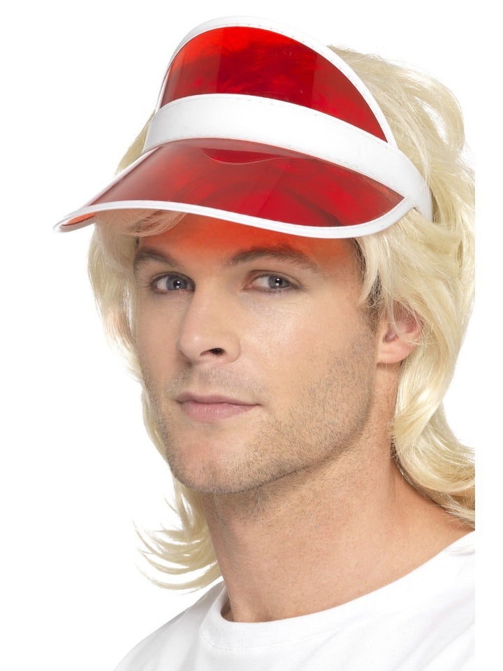 Size Chart 80s Sun Visor Adult Poker Hat Red