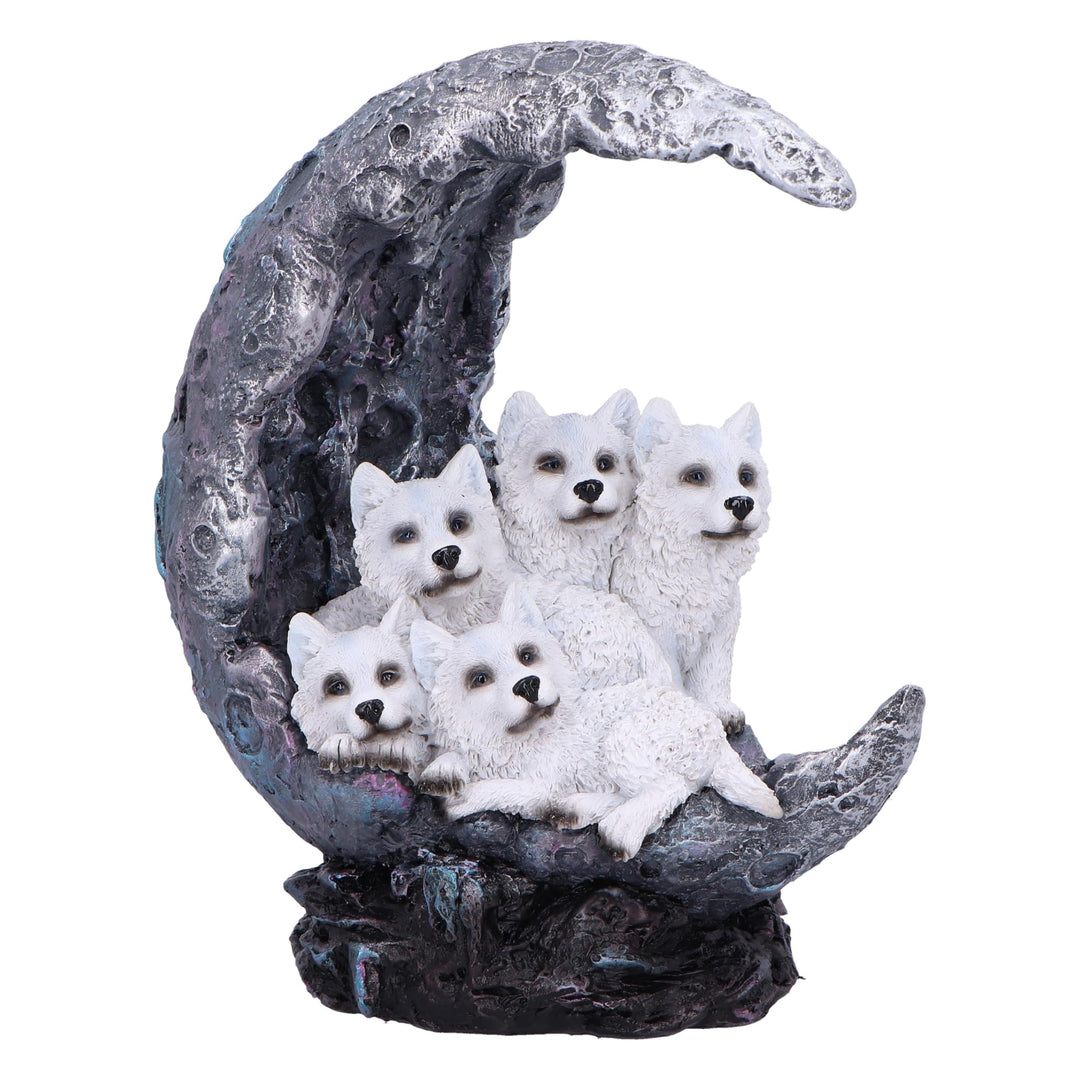 Moon Litter White Wolves Ornament 19.5cm