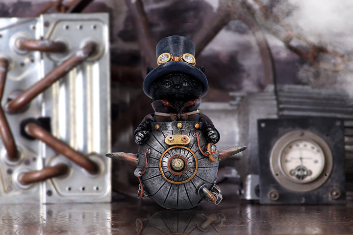 Feline Invention Steampunk Cat Figurine 14.5cm