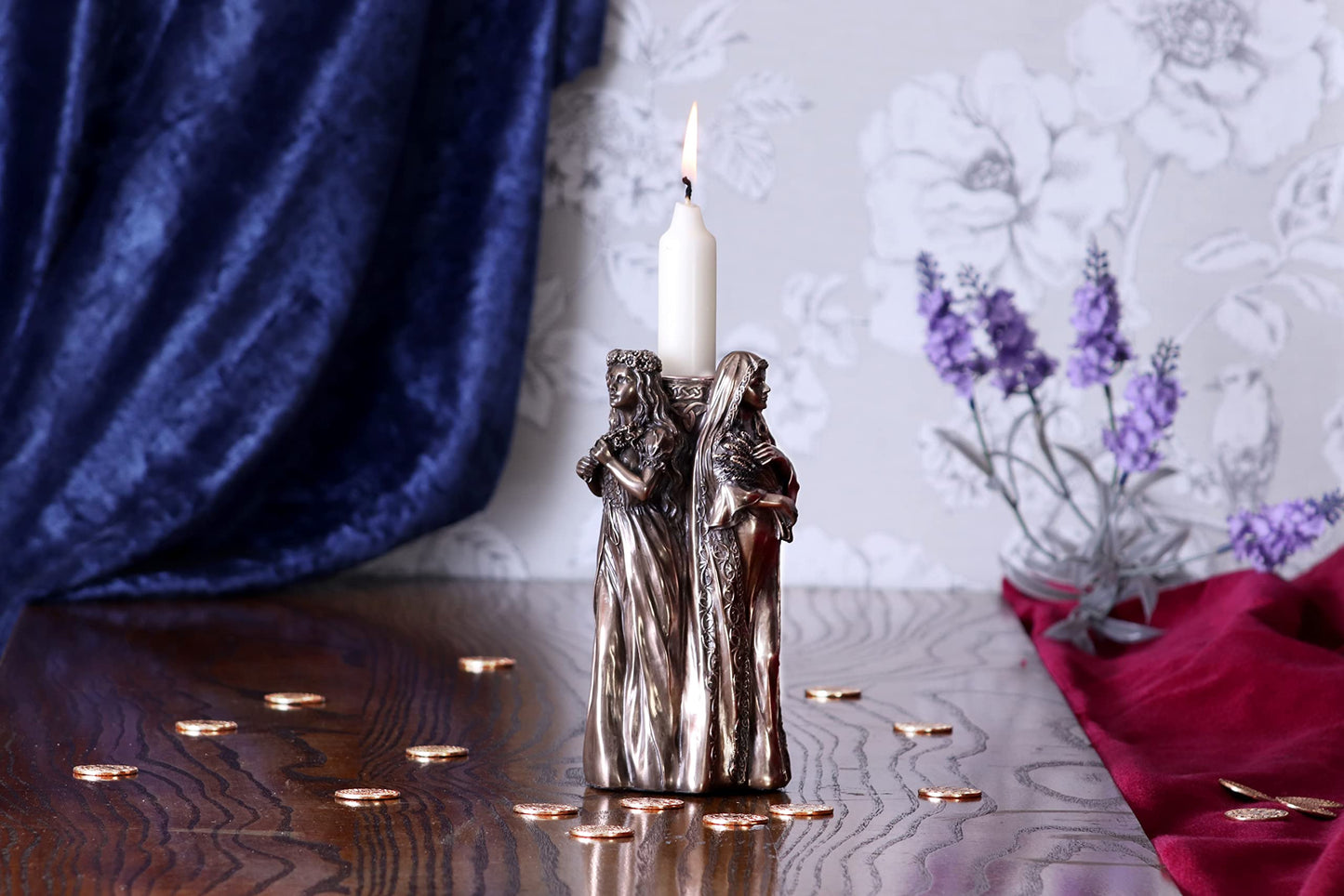 Maiden Mother Crone Candle Holder 17cm 7