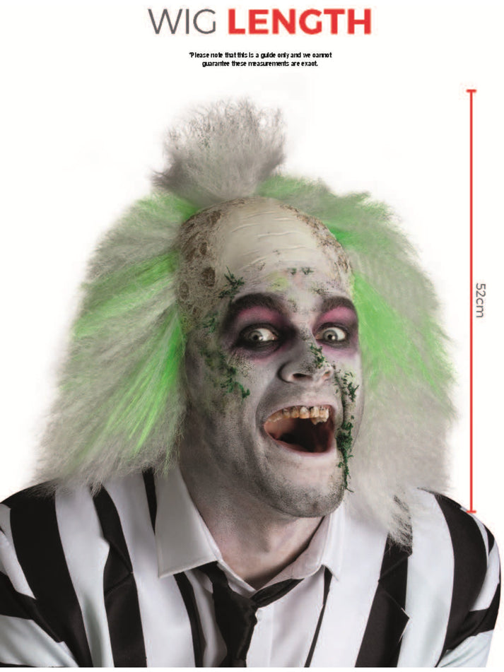 Beetlejuice Wig Mens Latex Bald Head Halloween Costume Accessory