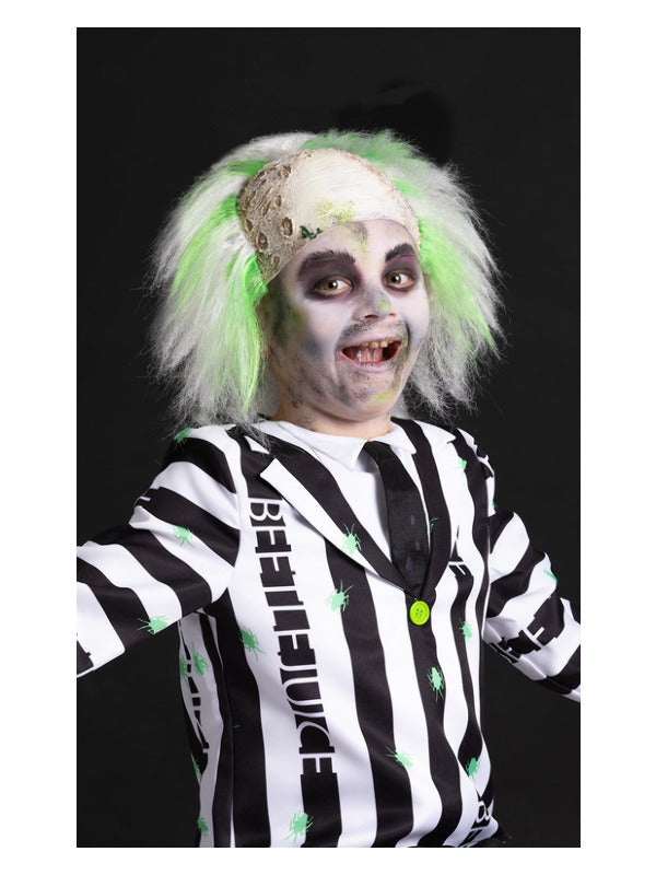 Beetlejuice Wig with Fabric Bald Head for Kids