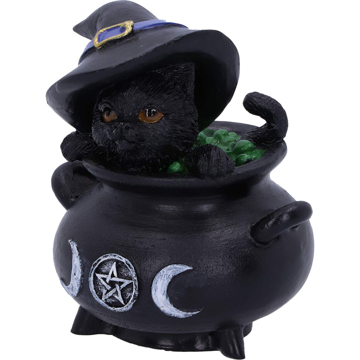 Hubble and Bubble Witches Familiar Black Cat Cauldron Figurines 8cm