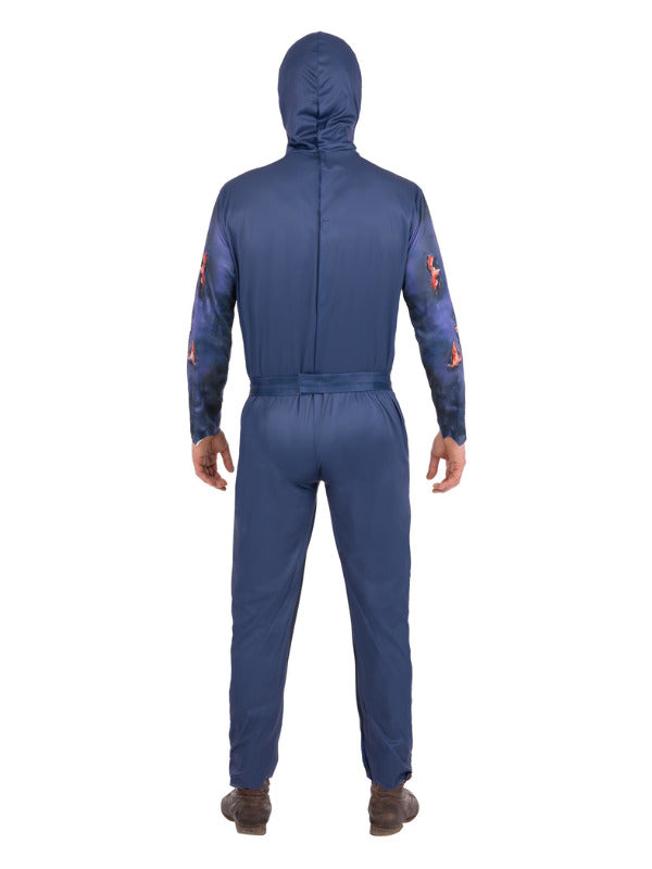 Friday The 13th Jason Voorhees Boiler Suit Costume Adult All in One with Hood