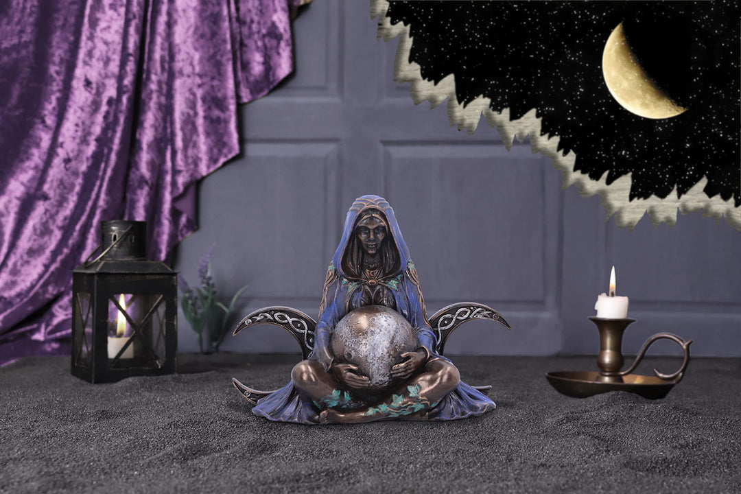 Mini Triple Moon Goddess Art Figurine 8.5cm