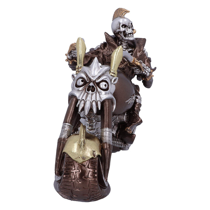 Wheels of Steel 29cm Steampunk Motorcycle Skeleton Figurine