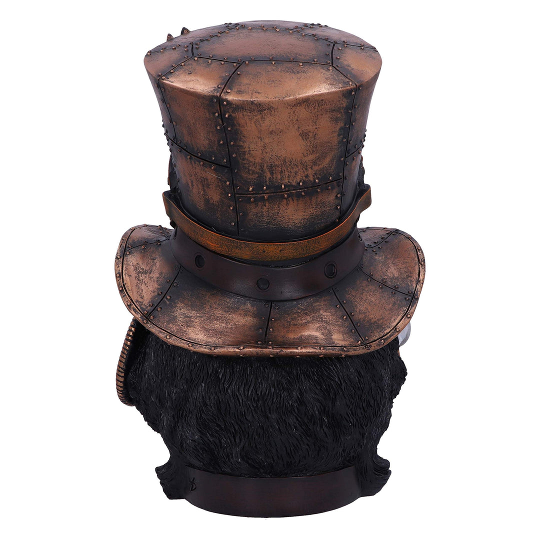 Felius Mogg Steampunk Black Cat Head Figurine 28.8cm