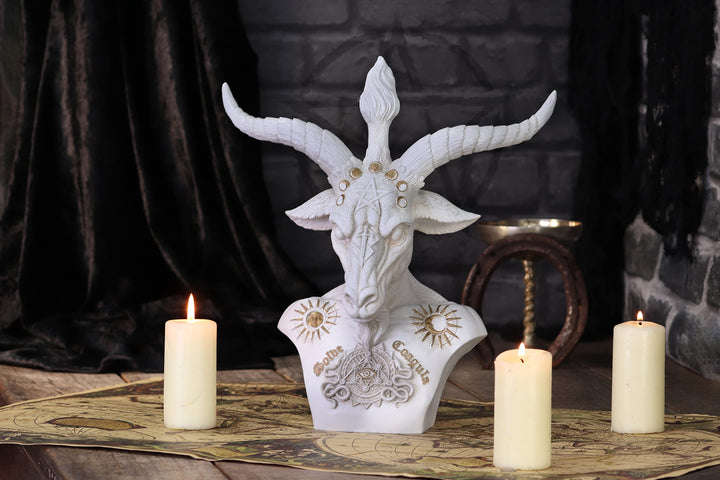 White Baphomet Bust 33.5cm