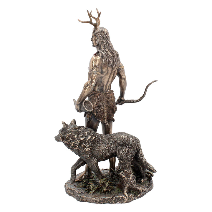 Herne and Animals Folklore Bronzed Figurine 30cm