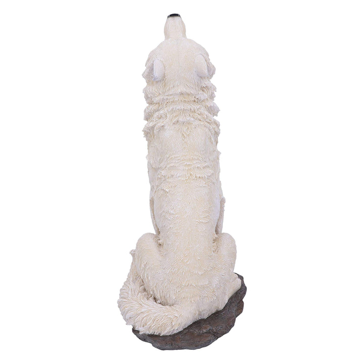 Storms Cry Howling White Wolf Figure Large 41.5cm