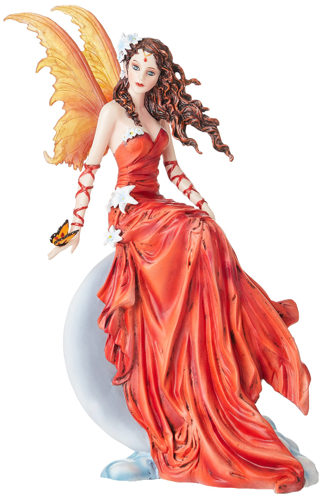 Nene Thomas Crimsonlily Red Moon Fairy and Butterfly Companion Figurine by 28.5cm