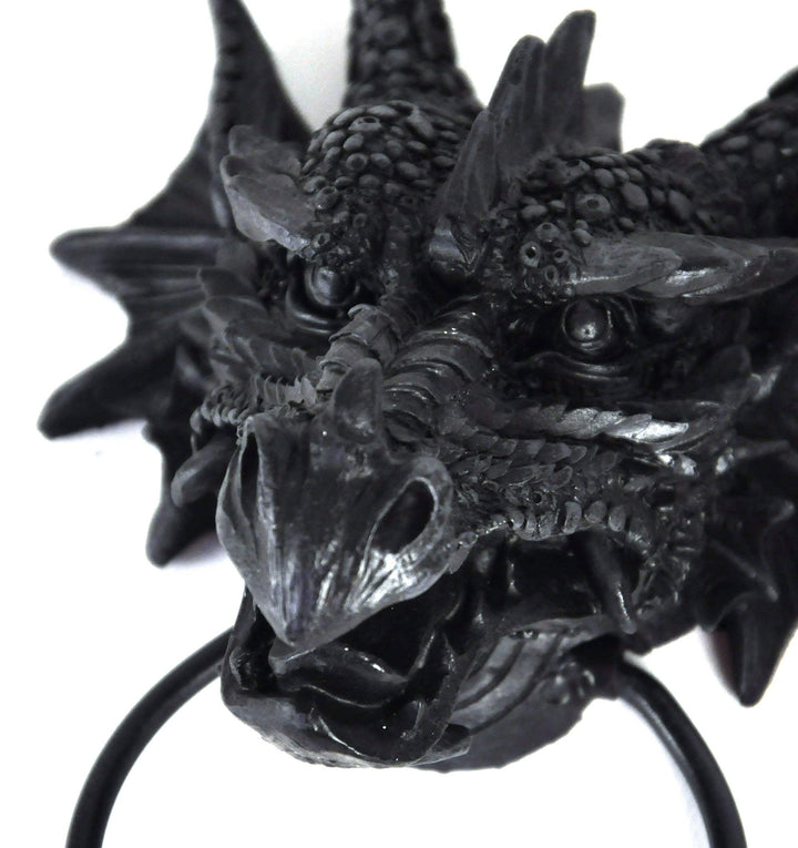 Gothic Black Dragon Door Knocker 20cm