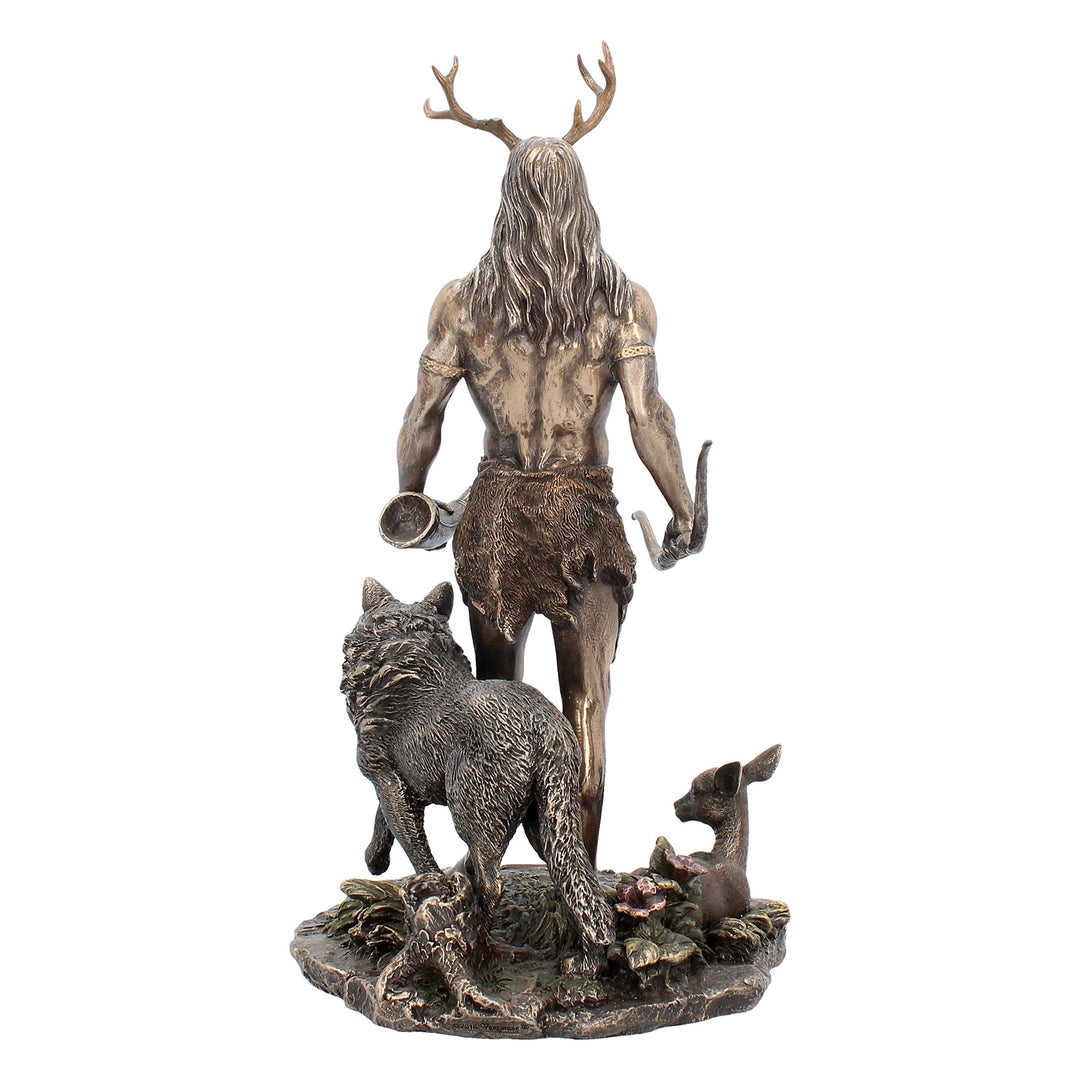 Herne and Animals Folklore Bronzed Figurine 30cm