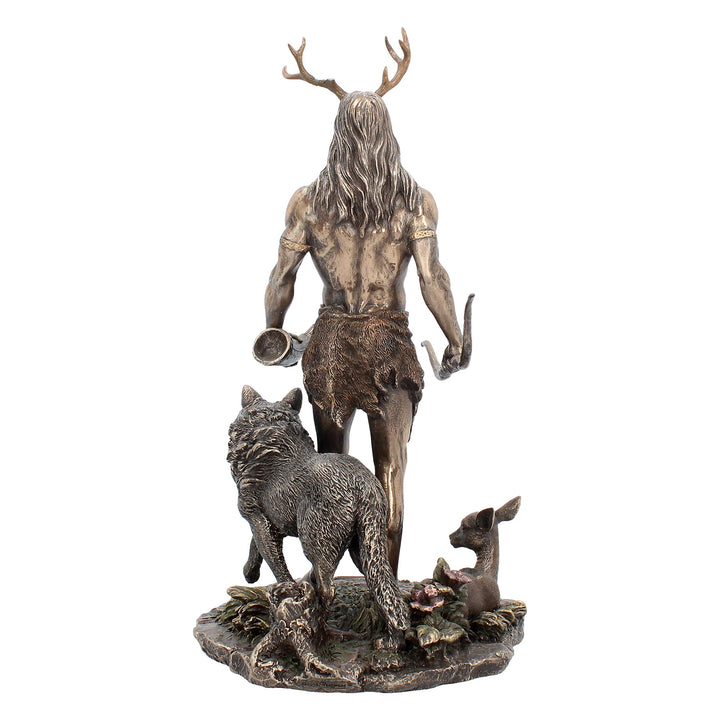 Herne and Animals Folklore Bronzed Figurine 30cm