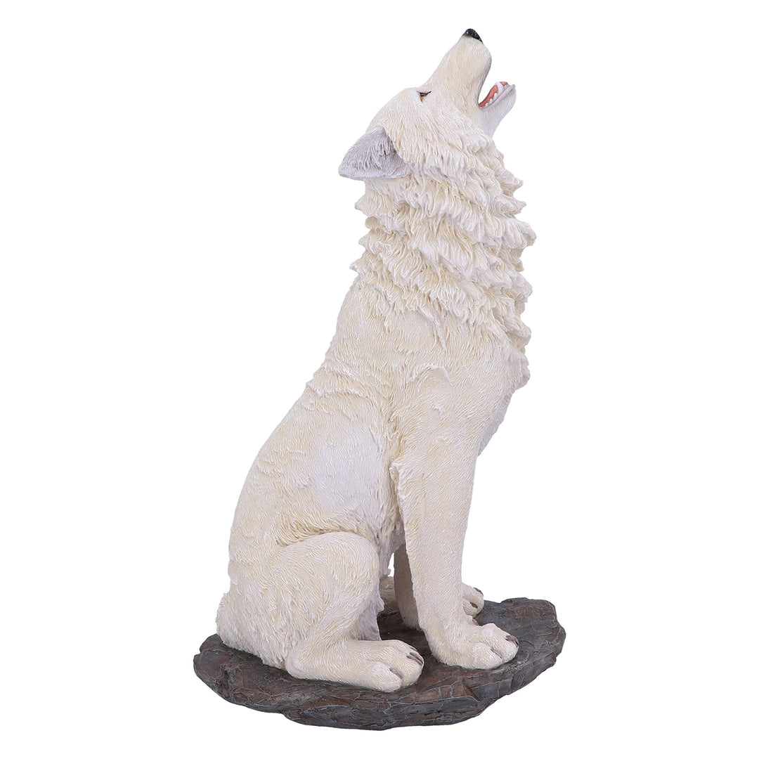 Storms Cry Howling White Wolf Figure Large 41.5cm