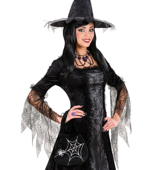 Spiderweb & Spider Handbag Velvet
