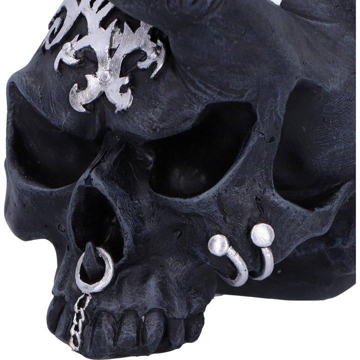 Horns Up Rocking Skull Ornament 17.5cm