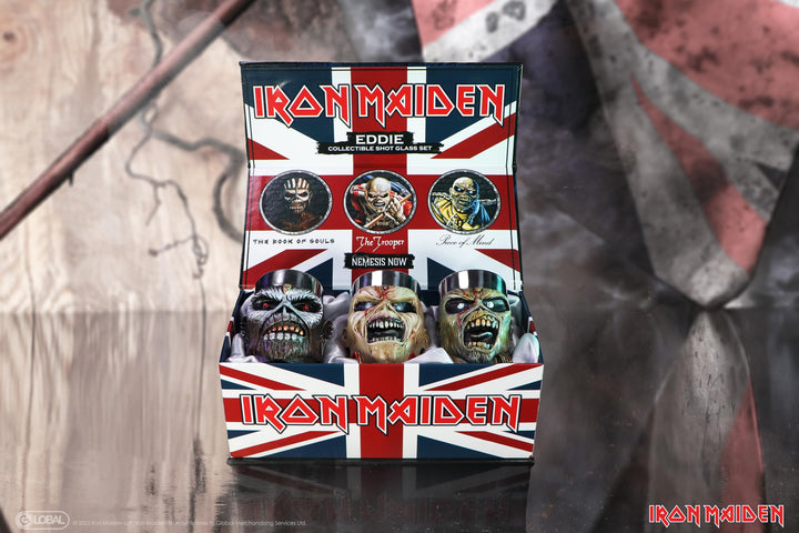 Iron Maiden Eddie Shot Glass Set 9cm Officially Licensed