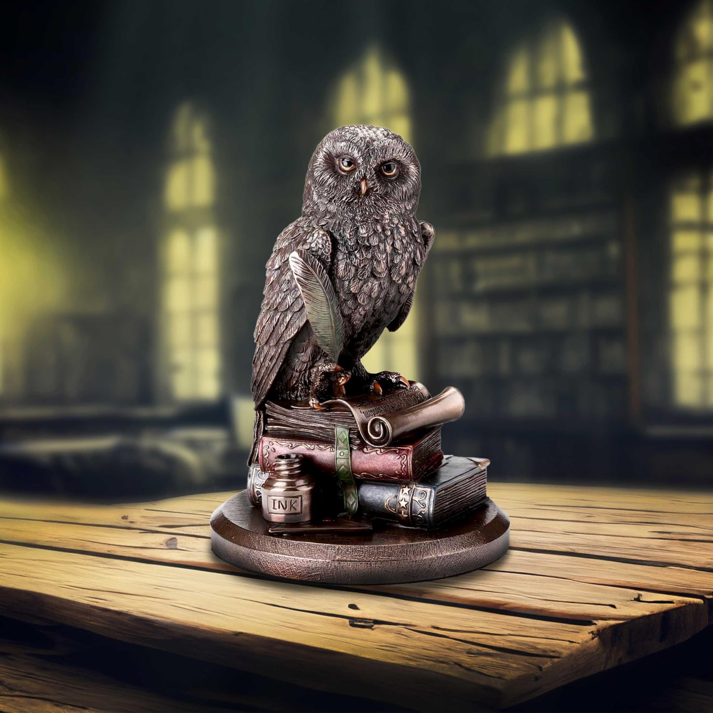 An Owls Tale Bronze Figurine Owls 14.5cm 5