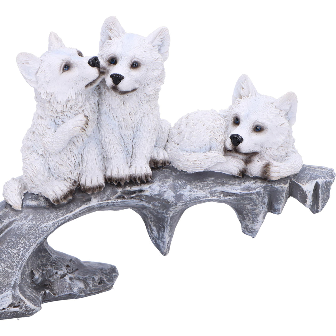 Winter Litter White Wolf Ornament 25cm
