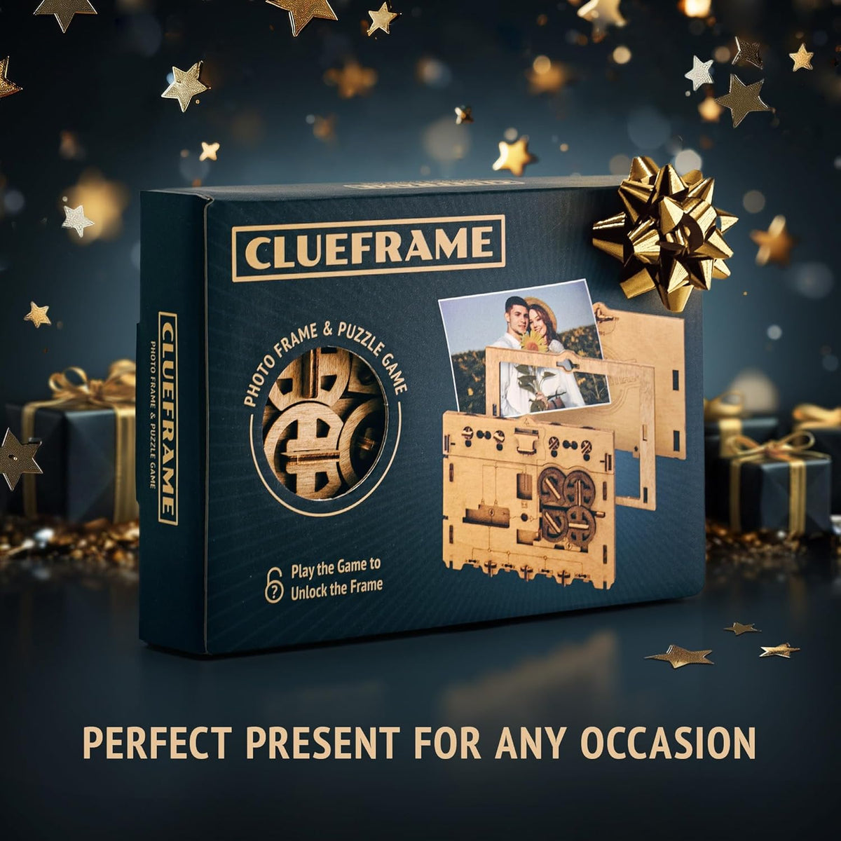 Clueframe Wooden Puzzle Photo Frame